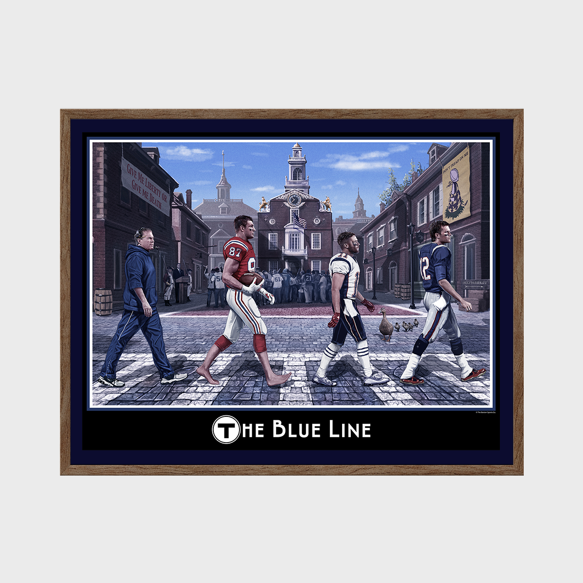Blue Line Wall Print