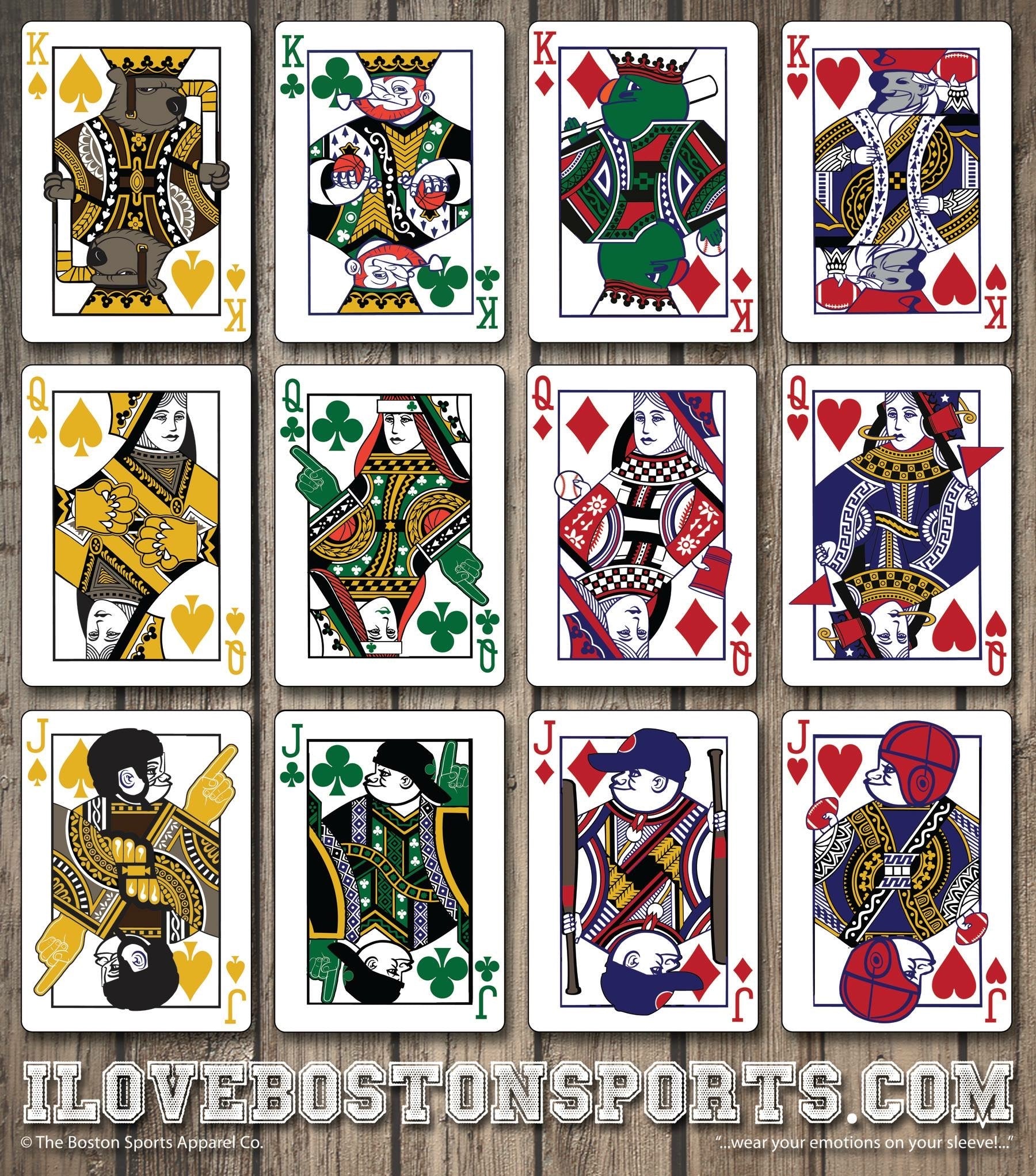 Boston Sports Playing Cards