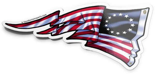 Pats US Flag Sticker