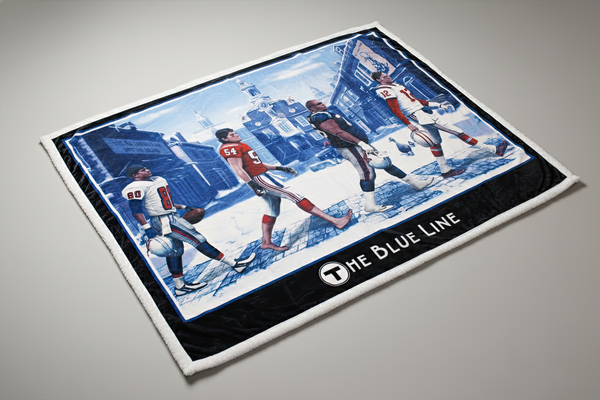 Blue Line Retro Blanket