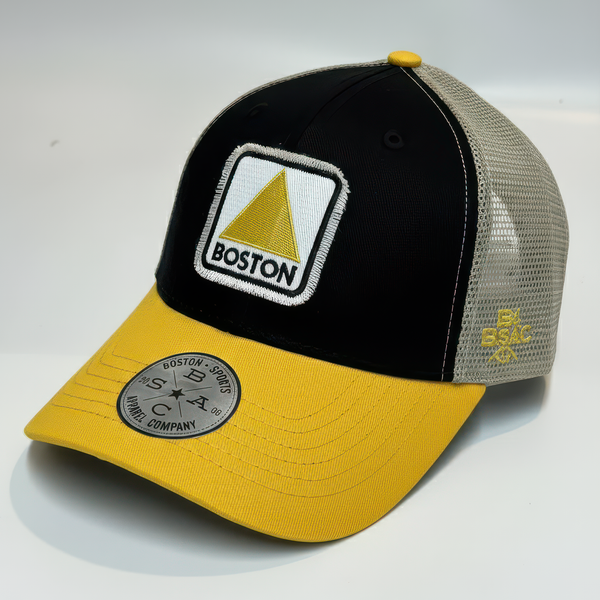 Boston Landmark Trucker Hat – Black/Grey/Gold