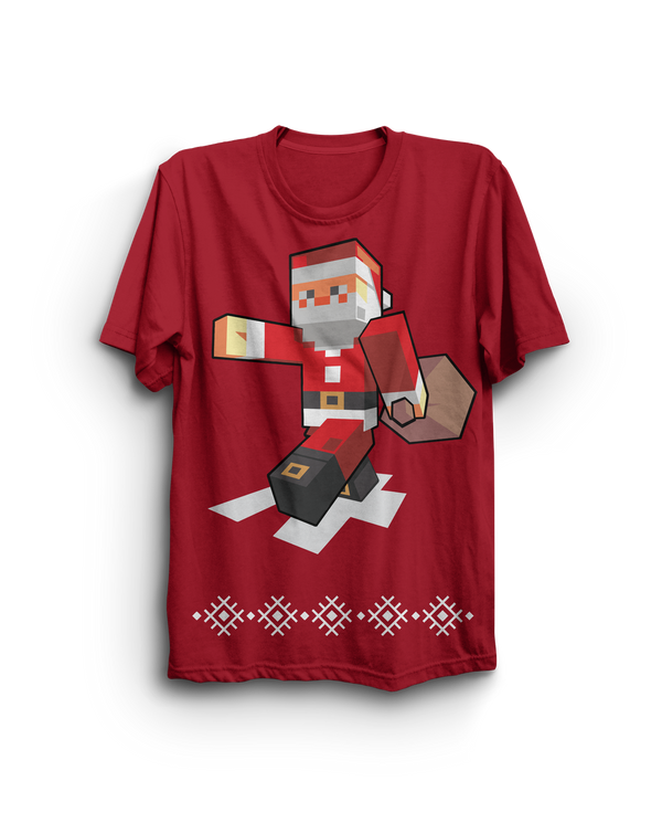 8Bit Santa Youth T-Shirt