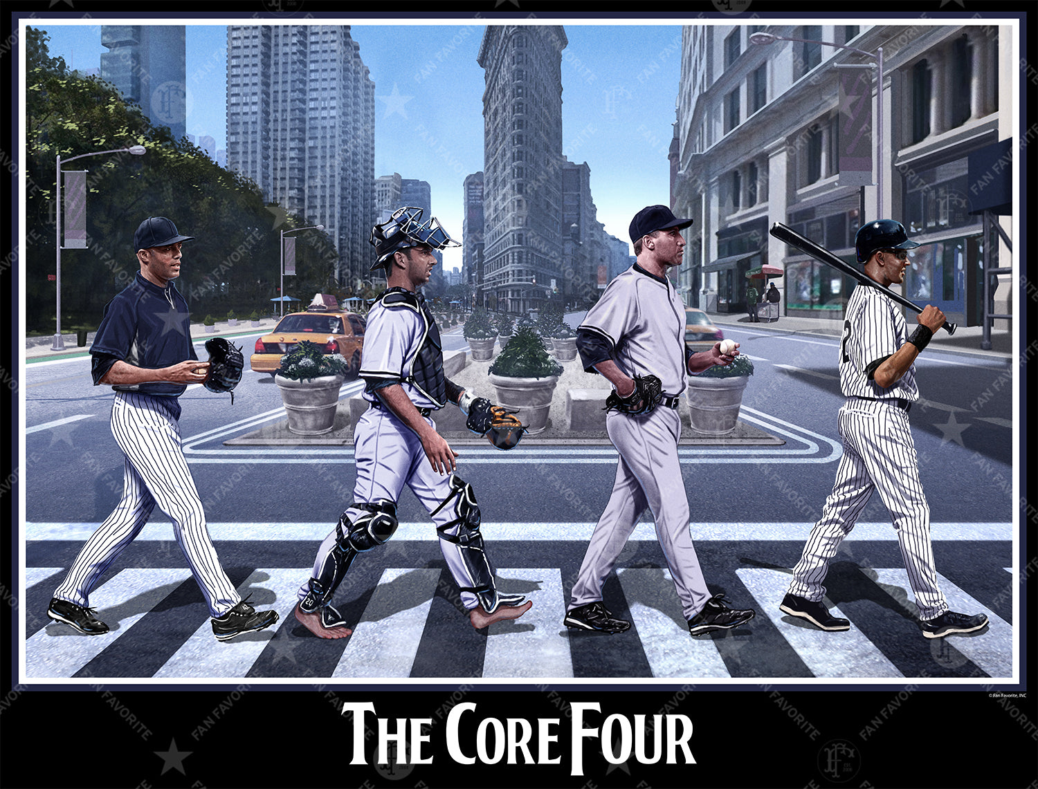 Core Four Visual New York Yankees Core Four Wall Print | Fan Favorite