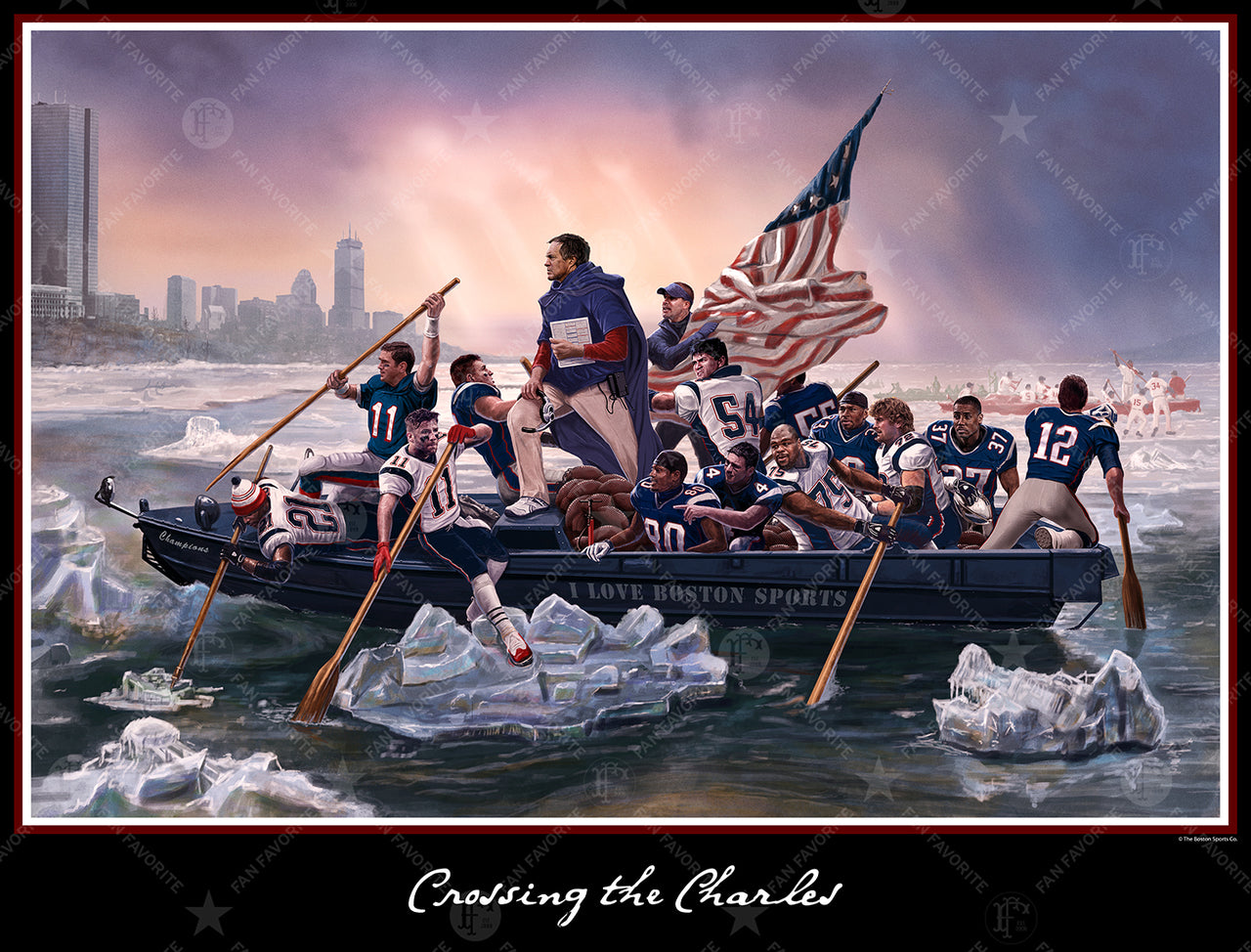 Crossing The Charles Wall Print