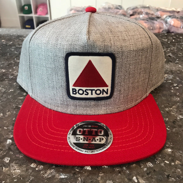 Boston Landmark Grey/Red Brim Snapback