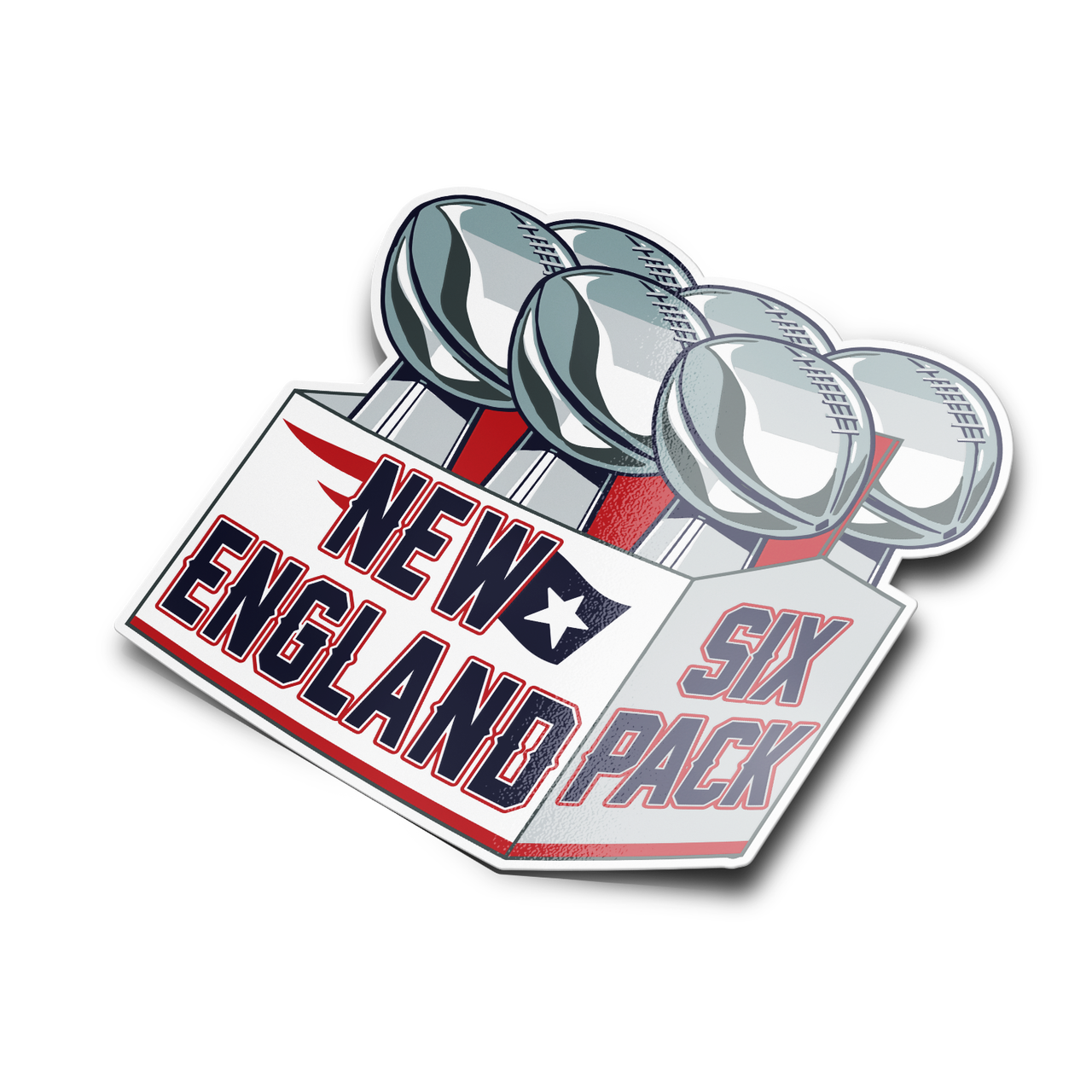 New England Six Pack Sticker